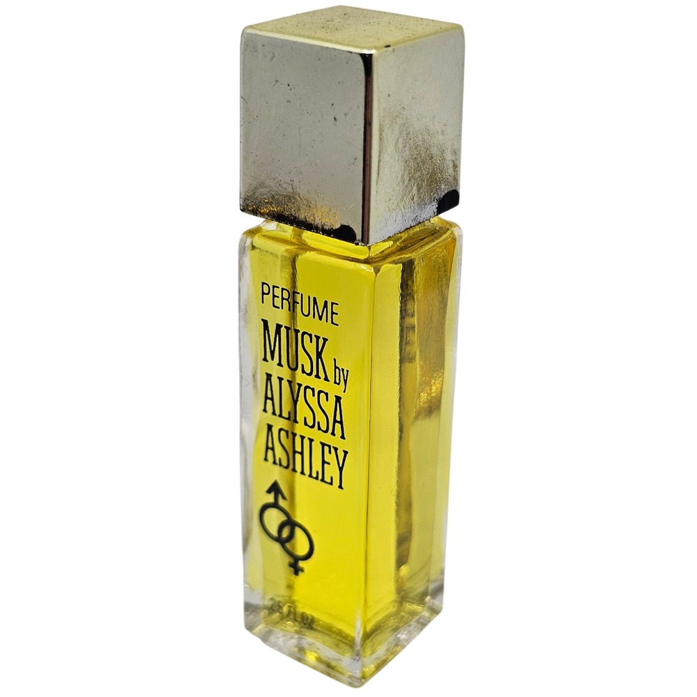 Alyssa Ashley Musk Perfume Oil .25 fl oz Vintage Miniature Splash Bottle
